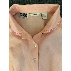 Edward Irish Linen Shirt Womens XL‎ Pink Sleeveless Button Down Quiet Luxury